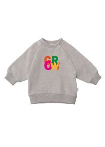 Liliput Herren Sweatshirt "Grow", grau, Gr. 110, bedruckt, 80% Baumwolle, 20% Polyester, Sweatshirts, mit buntem Frontprint
