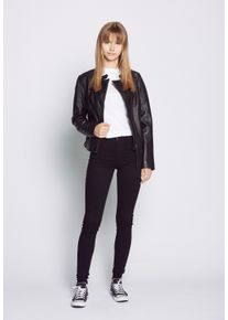 Mustang Damen Lederjacke "Akara", schwarz, Gr. S, Obermaterial: 100% Lammleder / Futter: 100% Baumwolle / Ärmelfutter: 100% Polyester, Jacken