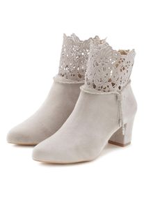 Lascana Damen Stiefelette, Gr. 38, grau, Obermaterial: 100% Textilmaterial. Futter: 100% Lederimitat. Decksohle: 100% Lederimitat. Laufsohle: 100%