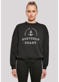 F4NT4STIC Damen Sweatshirt "Northern Coast Knut & Jan Hamburg", schwarz, casual, Gr. XL, Obermaterial: 65% Baumwolle, 35% Polyester, Sweatshirts,