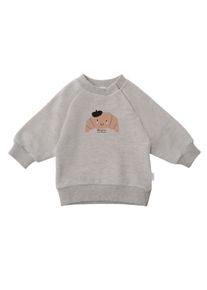 Liliput Herren Sweatshirt "Croissant", grau, Gr. 74, bedruckt, 80% Baumwolle, 20% Polyester, Sweatshirts, mit Rundhalsausschnitt