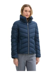 Tom Tailor Damen Steppjacke, blau, casual, Gr. XL, unifarben, Web, Obermaterial: 100% Polyester. Futter: 100% Polyester, Jacken, mit Stehkragen und