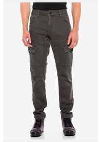 Cipo & Baxx CIPO & BAXX Herren Cargojeans "Jeans", grün, casual, Gr. 31, unifarben, 98% Baumwolle;2% Elasthan, Jeans, mit schrägen Cargotaschen, CD566