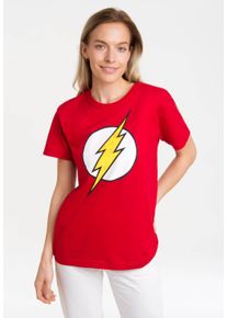 logoshirt Damen T-Shirt "DC Comics - Flash Logo", rot, casual, Gr. XXL, bedruckt, 100% Baumwolle, Shirts, mit lizenziertem Print