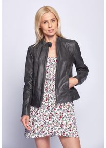 Maze Damen Lederjacke "Marcie", grau, Gr. XXL, Obermaterial: 100% Lammleder / Futter: 100% Polyester, Jacken