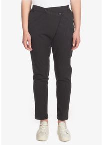 Damen Stoffhose "KLOE", grau, casual, Gr. M, Le Temps Des Cerises, Jacquardmuster, 74% Viskose, 22% Polyester, 4% Elasthan, Hosen, mit asymmetrischem