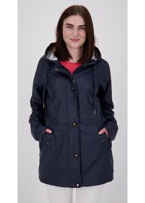 DEPROC Active Damen Regenjacke "Friesennerz ANKERGLUT HVN", blau, casual, Gr. 46, Obermaterial: 100% Polyurethan; Futter: 100% Polyester, Jacken,