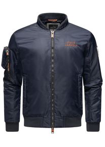 STONE HARBOUR Herren Bomberjacke "Berkoo", blau, modisch, Gr. L, Obermaterial: 100% Nylon, Futter: 100% Polyester, Wattierung: 100% Polyester,