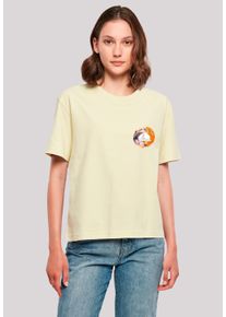 F4NT4STIC Damen T-Shirt "Pinocchio Sundowner", gelb, casual, Gr. L, Obermaterial: 100% Baumwolle, Shirts, Retro, Heroes of Childhood, TV Serie