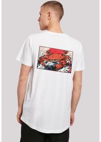 F4NT4STIC Herren T-Shirt "Welle Crab Japan", weiß, casual, Gr. XXL, Obermaterial: 100% Baumwolle, Shirts, Print