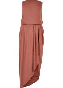 Urban Classics Damen Shirtkleid "Urban Classics Damen Ladies Viscose Bandeau Dress", orange, klassisch, Gr. 5XL, unifarben, 95% Viskose, 5% Elasthan,