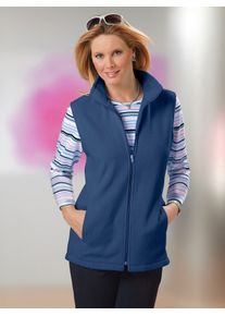 Classic Basics Damen Fleeceweste, blau, Gr. 52, unifarben, 100% Polyester, Westen