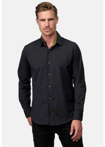 Rusty Neal Herren Langarmhemd "Langarm", schwarz, casual, Gr. XXL, unifarben, 60% Baumwolle, 37% Polyester, 3% Elasthan, Hemden, im Slim-Fit