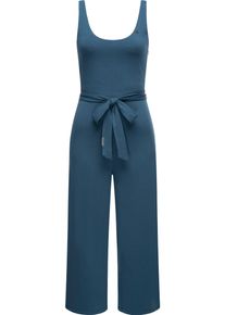 Ragwear Damen Jumpsuit "Lisseta", blau, casual, Gr. XXL, Material: 48% Baumwolle, 47% Viskose, 5% Elasthan, Overalls, Langer Damen Overall mit