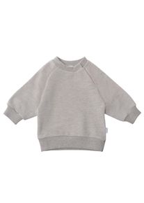 Liliput Herren Sweatshirt "grau melange", grau, Gr. 62, meliert, 80% Baumwolle, 20% Polyester, Sweatshirts, mit elastischen Rippbündchen