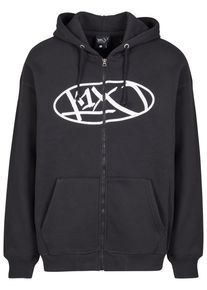 K1x Herren Sweatjacke "K1x Herren KXM241-061-1 K1x Badge Zip Hoody", schwarz, Gr. L, 70% Baumwolle, 30% Polyester, Sweatjacken