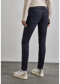 Street One Damen Bootcuthose, blau, casual, Gr. 36, unifarben, Jeans, 72% Baumwolle, 27% Polyester, 1% Elasthan, Hosen, Middle Waist
