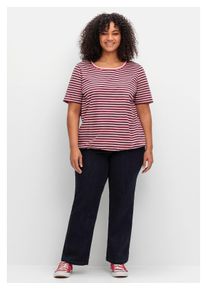 sheego Damen Stretch-Jeans "Große Größen", blau, casual, Gr. 44, unifarben, Obermaterial: 37% Viskose, 34% Baumwolle, 27% Polyester, 2% Elasthan,
