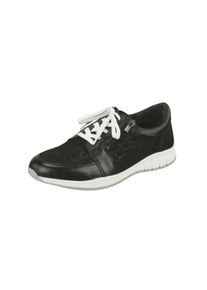 Damen Schnürschuh "Naara", Lei by tessamino, Gr. 38, schwarz, Leder, casual, Schuhe, mit seitlichem Reißverschluss