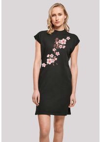 F4NT4STIC Damen Shirtkleid "Kirschblüten Asien", schwarz, casual, Gr. M, Obermaterial: 100% Baumwolle, Kleider, Print