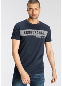 Bruno Banani Herren T-Shirt, blau, casual, Gr. XL, bedruckt, Single Jersey, Obermaterial: 100% Baumwolle, Shirts, kurzärmelig, schmal geschnitten,