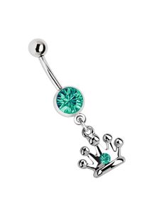 Adelia´s ADELIA ́S Damen Bauchnabelpiercing "Piercing Piercing Bauchnabelpiercing", blau, modisch, Chirurgiestahl, Piercings, 316l Stahl Banane - Anhänger mit