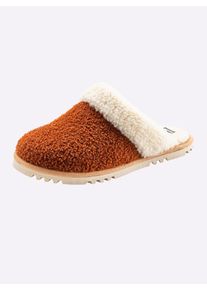 Damen Hausschuh, Gr. 38, orange, modisch, Schuhe