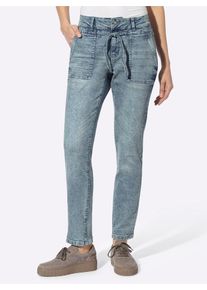Heine Damen Webhose, blau, Gr. 34, unifarben, 98% Baumwolle, 2% Elasthan, Hosen