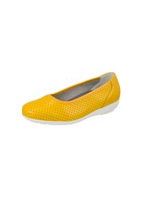 Natural Feet Damen Ballerina "Annabelle", Gr. 42, gelb, Leder, casual, Schuhe, mit federnder Laufsohle