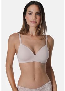 Sassa Mode SASSA Damen Soft-BH, Gr. 75, beige, Obermaterial: 90% Polyamid, 10% Elasthan, unifarben, feminin, BHs, mit Spitzeneinsatz