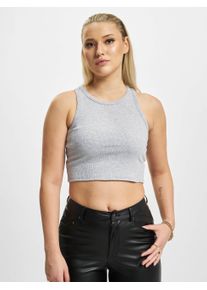 DEF Herren Muskelshirt "DEF Damen DEF Inga Ribbed Tanktop", grau, casual, Gr. XL, unifarben, 80% Baumwolle, 10% Polyester, 5% Elasthan, Shirts