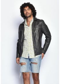 Maze Herren Lederjacke "William", grau, Gr. XL, Obermaterial: 100% Lammleder / Futter: 100% Baumwolle / Ärmelfutter: 100% Polyester, Jacken