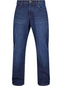 Urban Classics Herren Bequeme Jeans "Urban Classics Herren Heavy Ounce Straight Fit Jeans", blau, casual, Gr. 32, unifarben, 100% Baumwolle, Jeans