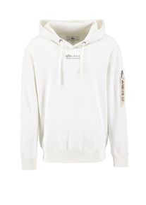 Herren Hoodie "Alpha Industries Men - Hoodies Organics EMB Hoodie", weiß, Gr. L, Alpha Industries, Obermaterial: 100% Baumwolle, Sweatshirts
