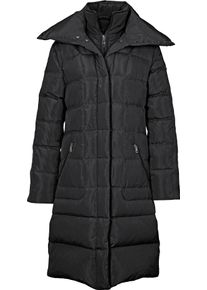 Heine Damen Daunenmantel, schwarz, modisch, Gr. 34, unifarben, unifarben mit Farbeinsatz, unifarben mit Farbeinsätzen, 100% Polyester, Füllung:70%