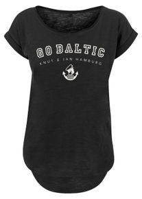 F4NT4STIC Damen T-Shirt "PLUS SIZE Go Baltic", schwarz, casual, Gr. XL, Obermaterial: 100% Baumwolle, Shirts, Print