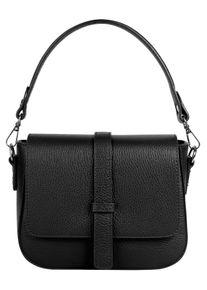 Samantha Look Damen Umhängetasche, schwarz, Leder, clean, Taschen, echt Leder, Made in Italy