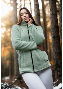 Arctic Seven Damen Fleecejacke "ASDiania", grün, Gr. XL, Obermaterial: 100% Polyester, Innenmaterial: 100% Polyester, Jacken, Sherpa Übergangsjacke