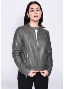 Maze Damen Lederjacke "Grenada", grau, Gr. XL, Obermaterial: 100% Lammleder / Futter: 100% Polyester, Jacken