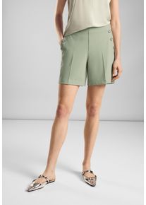 Street One Damen Shorts, grün, casual, Gr. 46, unifarben, Stoff, 65% Polyester, 30% Viskose, 5% Elasthan, Hosen, im elastischen Materialmix