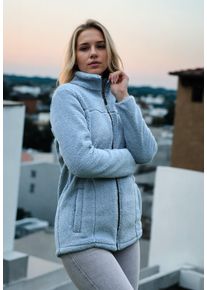Arctic Seven Damen Fleecejacke "ASDiania", blau, Gr. XXXL, Obermaterial: 100% Polyester, Innenmaterial: 100% Polyester, Jacken, Sherpa Übergangsjacke