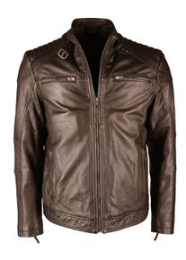 JCC Herren Lederjacke "IK3", braun, Gr. 54, Obermaterial: 100% Rindsleder; Futter: 100% Baumwolle; Ärmelfutter: 100% Polyester, Jacken