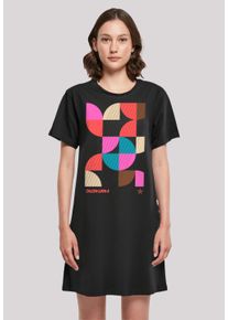 F4NT4STIC Damen Shirtkleid "Abstrakt Damen T-Shirt Kleid", schwarz, casual, Gr. 4XL, Obermaterial: 100% Baumwolle, Kleider, Print