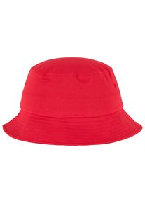 Flexfit Damen Flex Cap "Flexfit Unisex Flexfit Cotton Twill Bucket Hat", rot, casual, unifarben, 98% Baumwolle, 2% Elasthan, Caps