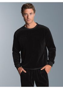TRIGEMA Herren Sweatshirt "TRIGEMA Nicki-Shirt", schwarz, casual, Gr. L, 80% Baumwolle, 20% Polyester, Sweatshirts