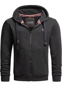 Herren Sweatjacke "ASLomborio", schwarz, Gr. L, Alessandro Salvarini, Obermaterial: 65% Baumwolle, 35% Polyester, Sweatjacken, warme Kapuzenjacke