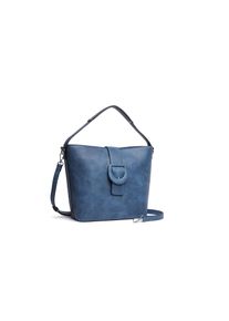 Damen Schultertasche "Raffi", Collezione Alessandro, blau, Lederimitat, Taschen, aus griffechtem Lederimitat