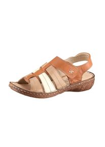 Damen Sandale, Gr. 37, beige, Glattleder, sportlich, Schuhe