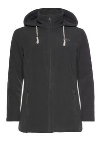 H.I.S. H.I.S Damen Fleecejacke "Große Größen", grau, casual, Gr. 44, unifarben, Obermaterial: 100% Polyester, Jacken, Taschen mit Reißverschluss