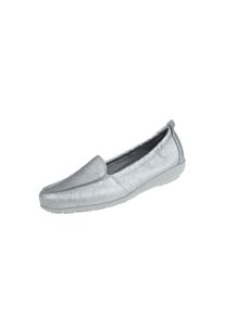 Natural Feet Damen Slipper "Aurelia", Gr. 42, silber, Leder, casual, Schuhe, in tollem Design